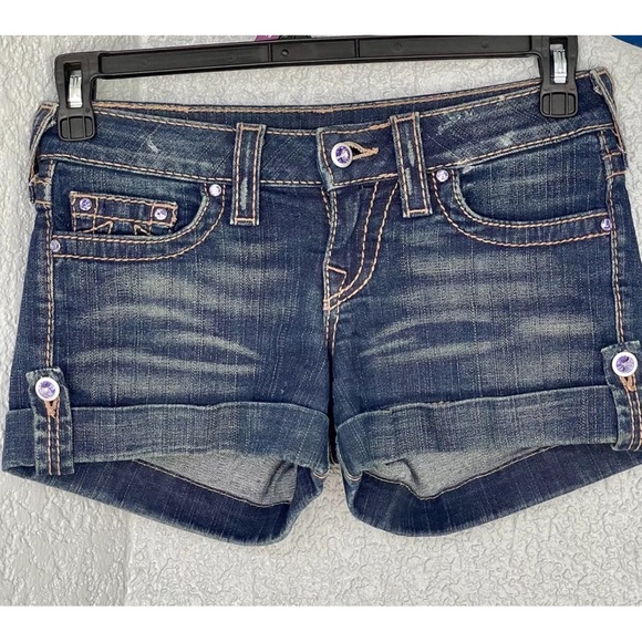 True Religion Sammy Short Light Wash Size 26 - Picture 2 of 12